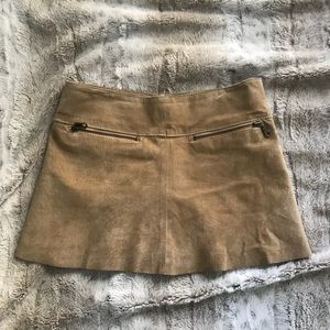 Tan mini skirt